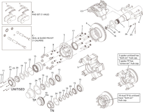 Fuwa Kf26 Disc Brake Axle