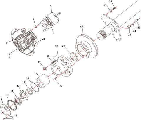 York 2570 Pan 22 (Unitised) Disc Brake Axle