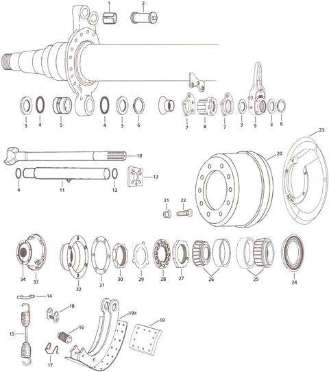 York 2950 Axle 335Mm X 210Mm Brake