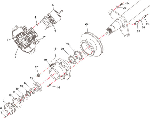 York 2970 Pan 22 Disc Brake Axle