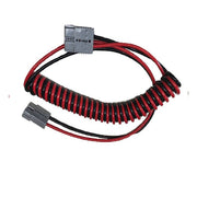 2 CORE BATTERY CHARGING COIL WITH ANDERSON PLUGS 4.6m 1m LONG TAIL 2x21.15mm2 200AMP 2 x 175AMP GREY ANDERSON PLUGS CONNECTED