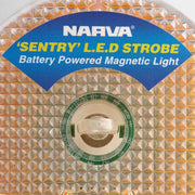 NARVA 'Sentry' LED Portable Battery Powered Strobe with Magnetic Base - Amber