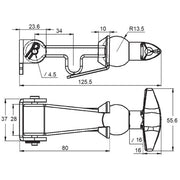 Rubber Bonnet Clamp with Zinc Plated Fittings