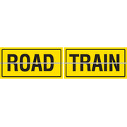 ROAD TRAIN Hinged 2 Piece 600 x 250mm Class 2 Reflective Sign - Aluminium Plate