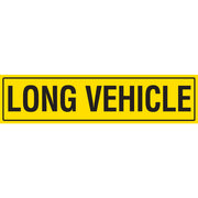 LONG VEHICLE 1020 x 250mm Class 2 Reflective Sign - Metal Plate