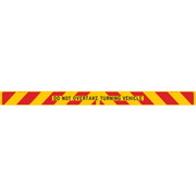 ZEBRA / DO NOT OVERTAKE TURNING VEHICLE 2140 x 150mm Class 1 Reflective Sign - Aluminium Plate
