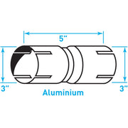 Truck Exhaust Coupler Double 16g, Aluminized Steel - 3