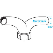 Truck Exhaust Y Junction, Aluminized Steel - 3.5