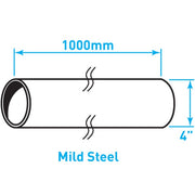 Exhaust Steel Tube Straight , Mild Steel - 4