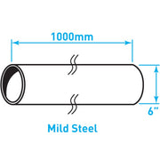 Exhaust Steel Tube Straight , Mild Steel - 6