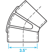 Air Intake 45º Rubber Elbow - 3.5