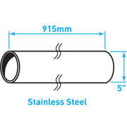 Air Intake Stainless Steel Tube, Straight, Plain End - 5