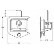 T Lock Straight Tongue - Stainless Steel