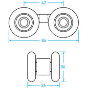 Carriage Sliding Post Roller - Vawdrey