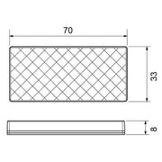 Self Adhesive Reflector 70 x 33mm - Amber
