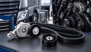 ruck serpentine belt, belt tensioner and idler pulleys for heavy-duty engine maintenance