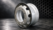 Steel truck wheel rim for heavy-duty commercial vehicles