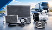 Truck AC condenser and compressor for heavy vehicle cooling system