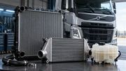Volvo FM11 cooling system parts including radiator, intercooler and expansion tank