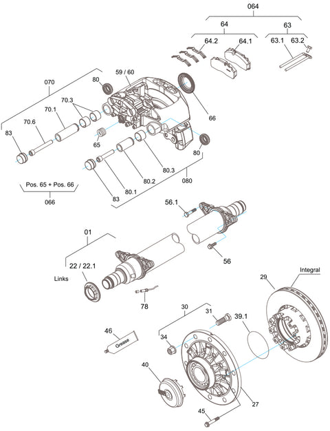 Saf Zi9-19W Intradisc Integral Axle