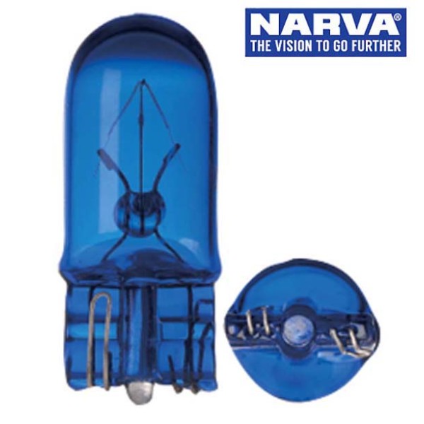 Narva 17190BL2 - 12V 5W W2.1 X 9.5D W5W Wedge Globes (Pack of 2)