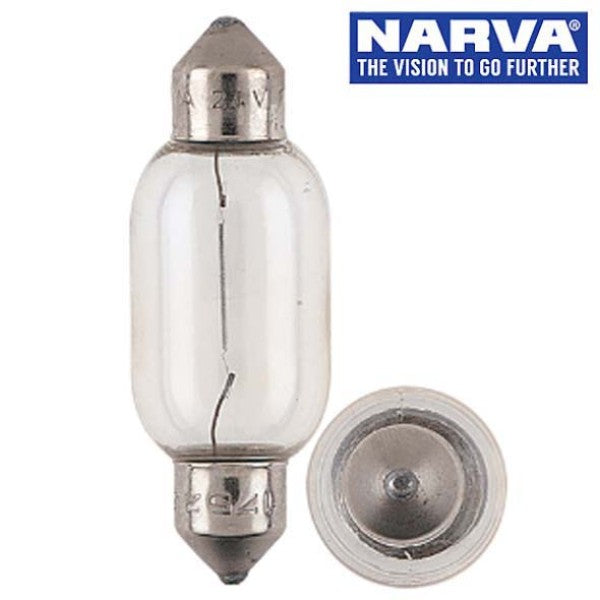 Narva 47988 - 24V 18W SV8-5.8 Festoon Globes (Box of 10)