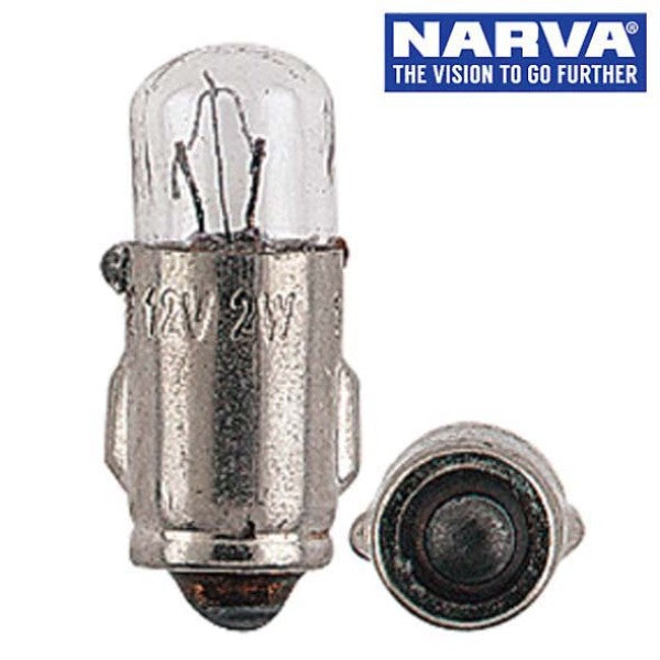 Narva 47281 - 12V 2W BA7S Incandescent Globes (Box of 10)