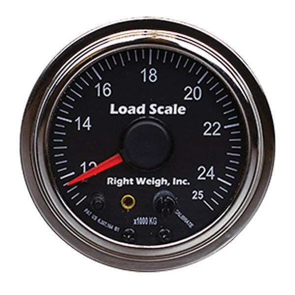 Right Weigh 2.5" Interior Mechanical Display / 25,000kg - Chrome Bezel