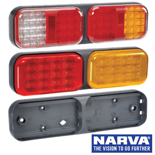 Narva Model 41 LED Rear Direction Twin Lamps with Grey Housing & 0.5m Cable