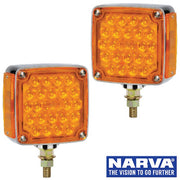 Narva Model 54 LED Front & Side Direction Indicator Lamps with Chrome Housing - Single Bolt Mount