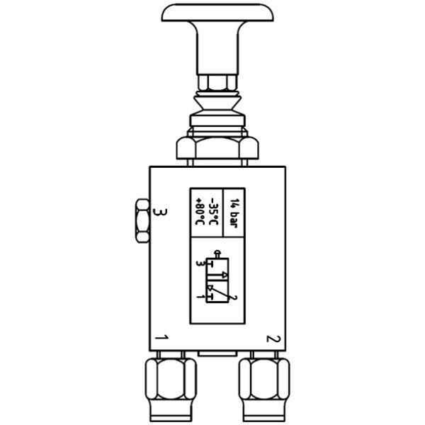 Push/Pull Axle Lift Control Valve - Hendrickson