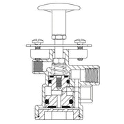 Auto Shut Off Spring Brake Hand Control Valve - Suit Sealco