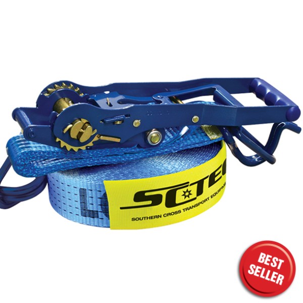 Reverse Action Load Binder / Restraint Ratchet Strap - 50mm x 9m