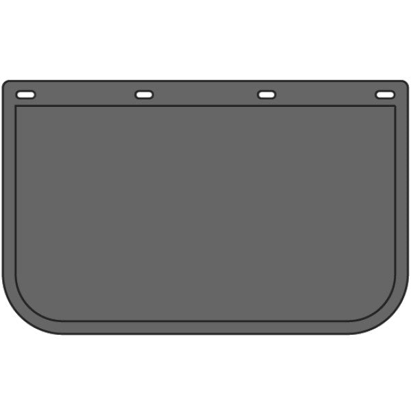 Mudflap - 24" Wide x 15" High - Plain Black