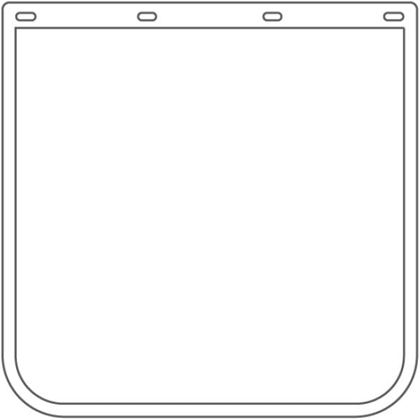 Mudflap - 24" Wide x 24" High - Plain White