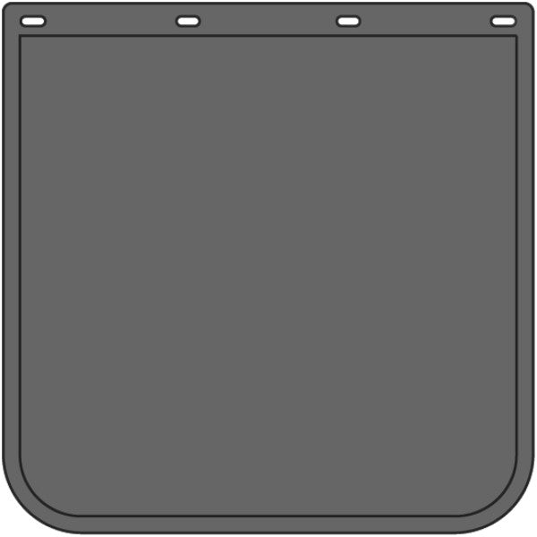 Mudflap - 24" Wide x 24" High - Plain Black