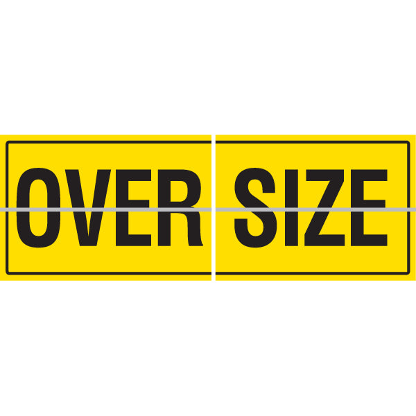 OVERSIZE Hinged 2 Piece 600 x 450mm Class 2 Reflective Sign - Aluminium Plate