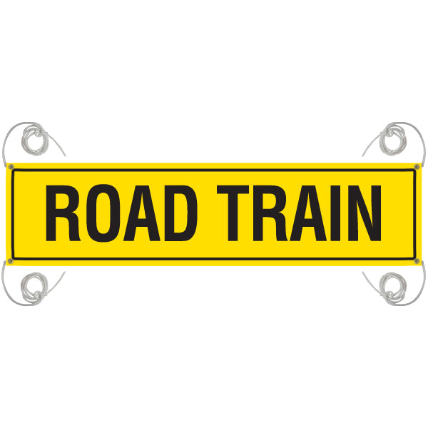 ROAD TRAIN 1200 x 250mm Reflective Banner - Vinyl Canvas