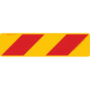 ZEBRA Left Hand Rear 600 x 150mm Class 1 Reflective Sign - Aluminium Plate