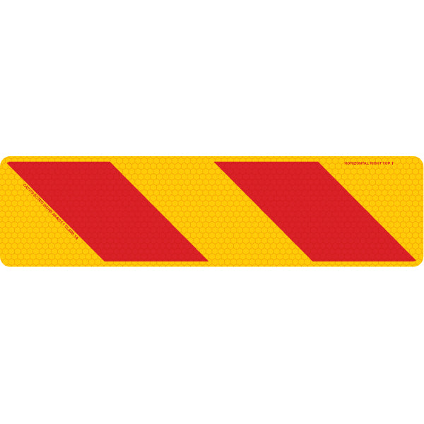 ZEBRA Right Hand Rear 600 x 150mm Class 1 Reflective Sign - Long Life Sticker