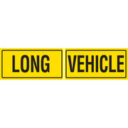 LONG VEHICLE 2 Piece 600 x 300mm Class 2 Reflective Sign - Aluminium Plate