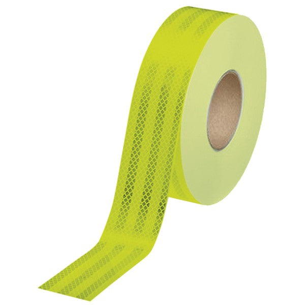 Reflective Fluro Yellow (Lime) Tape - 48mm Wide Roll (Per Meter)