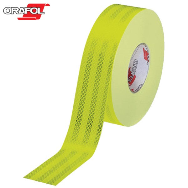 ORAFOL - ORALITE® VC104+ Reflective Tape (Rigid Surfaces) - Fluro Yellow / 50mm x 50m Roll