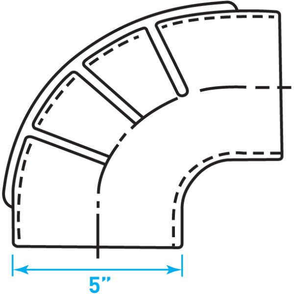 Air Intake 90º Rubber Elbow - 5"