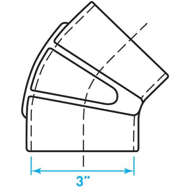 Air Intake 45º Rubber Elbow - 3"