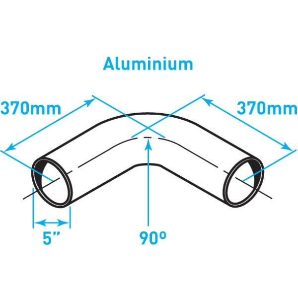 Exhaust Elbow 90º Bend (Short Radius), Aluminized Steel - 5"