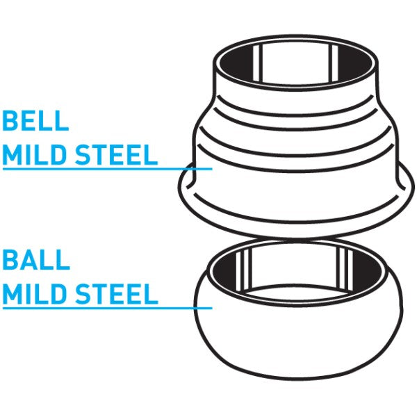 Truck Exhaust Tilt Cab Connector, Mild Steel - Bell & Ball Assembly