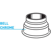 Truck Exhaust Tilt Cab Connector, Chrome - Bell Only