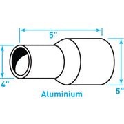 Truck Exhaust Expanded Adaptor, Aluminized Steel - 4