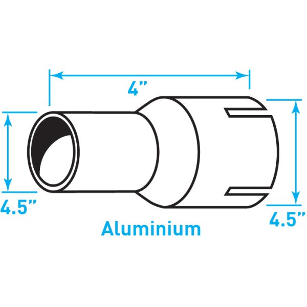 Truck Exhaust Coupler Single 16g, Aluminized Steel - 4.5"